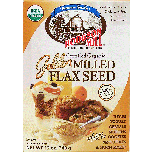 Hodgson Mill  golden milled flax seed, organic 12oz