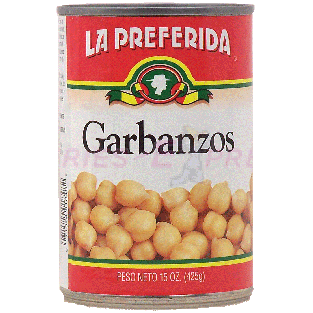 La Preferida  chick peas - garbanzos 15oz