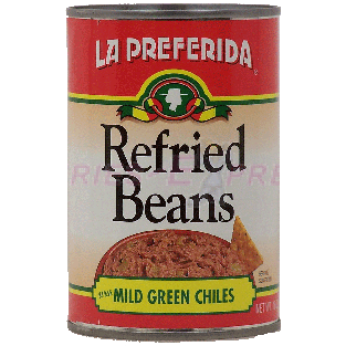 La Preferida  refried bean chlli with mild green chiles 16oz