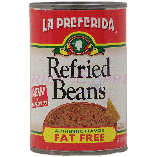 La Preferida  fat free refried beans authentic flavor 16oz