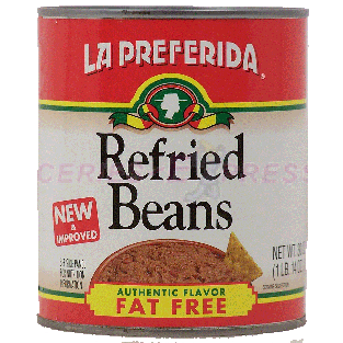 La Preferida  refried bean fat free authentic flavor 30oz