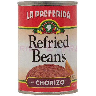 La Preferida  refried beans with chorizo 16oz