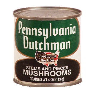 Pennsylvania Dutchman Mushrooms Stems & Pieces  4oz