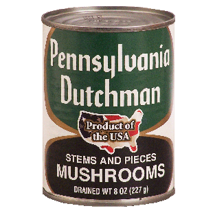 Pennsylvania Dutchman Mushrooms Stems & Pieces  8oz