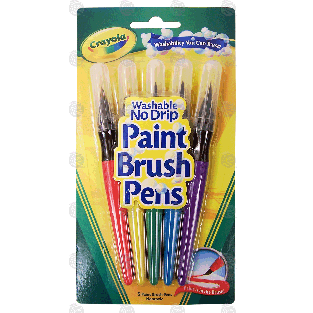 Crayola  washable no drip paint brush pens, nontoxic  5ct