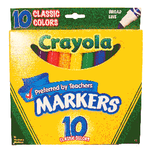 Crayola  broad line markers, non-toxic, classic colors  10pk