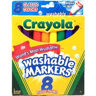 Crayola Color Max ultra-clean washable markers, classic colors, bro 8ct