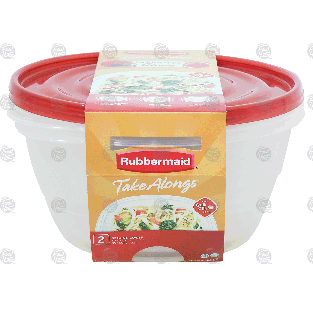 Rubbermaid Take Alongs 2 servings bowls with quik clik seal lids, 1 2pk