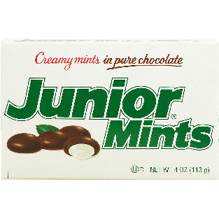 Junior Mints  creamy mints in pure chocolate, pieces 4oz