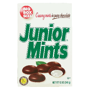 Junior Mints  creamy mints in pure chocolate  12oz