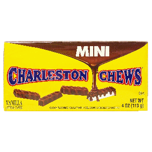 Charleston Chews Mini vanilla nougat with chocolatey coating 4oz