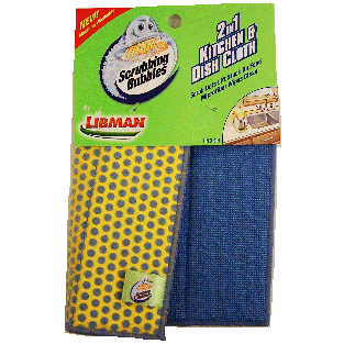 Scrubbing Bubbles  2 in 1 kitchen & dish cloth, 7 x 9 in, scrub dot1ct