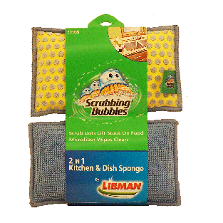 Scrubbing Bubbles  2 in 1 kitchen & dish sponge 2ct