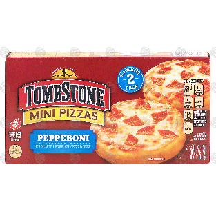 Tombstone Mini Pizzas pepperoni, 2 pack 6.7-oz