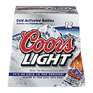 Coors Light Beer Longneck 12 Oz 12pk