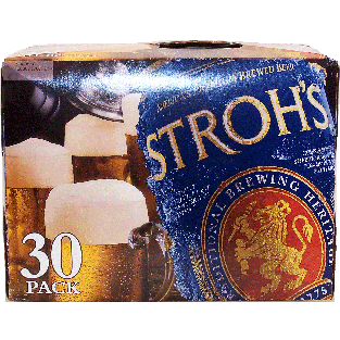 Stroh's  america's premium brewed beer, 30 12-ounce cans 30pk