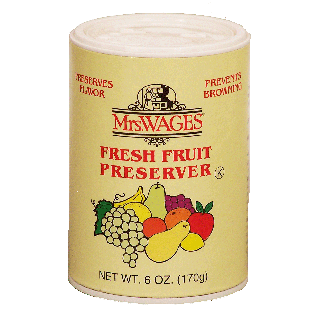 Mrs. Wage's  fresh fruit preserver, preserves flavor, prevents brow6oz