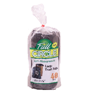 Full Circle  regular trash bags, 30 gallon capacity, 100% biodegra40oz