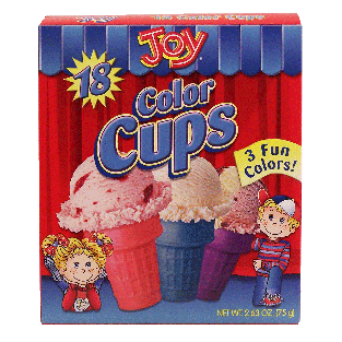 Joy  color ice cream cups, 18-count 2.63oz