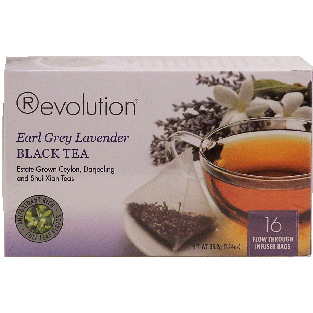 Revolution  earl grey lavender black tea, estate grown ceylon, d1.24oz