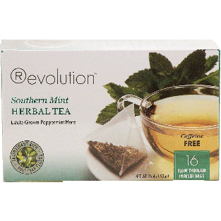 Revolution  southern mint herbal tea, estate grown peppermint he0.93oz