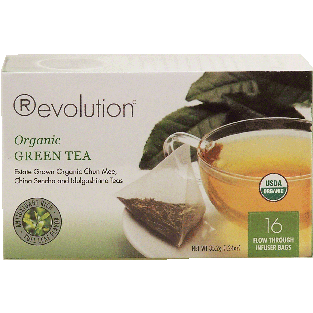Revolution  organic green tea, estate grown chun mee, china senc1.24oz