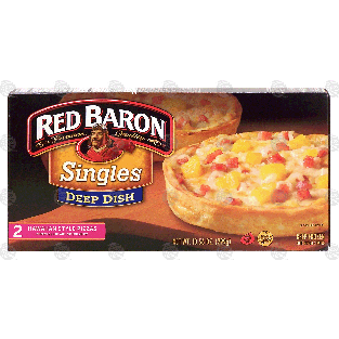 Red Baron Singles deep dish, hawaiian style pizzas, pineapple 10.56-oz