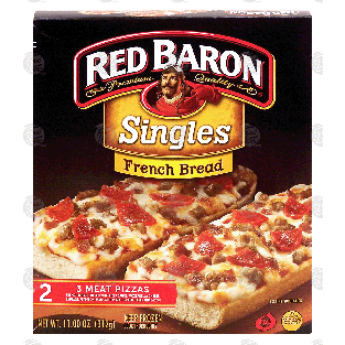 Red Baron Singles french bread, 3 meat pizzas, 2 pizzas 11-oz