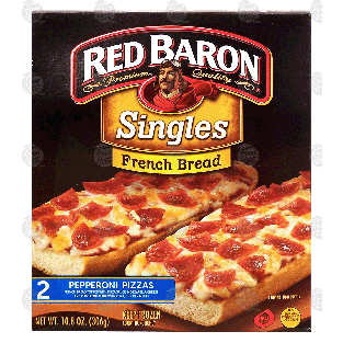 Red Baron Singles french bread, pepperoni pizzas, 2 pizzas 10.8-oz