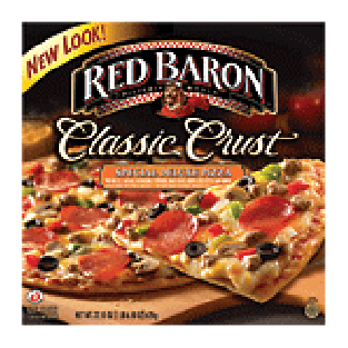 Red Baron Classic Crust special deluxe pizza; two cheese, saus22.95-oz