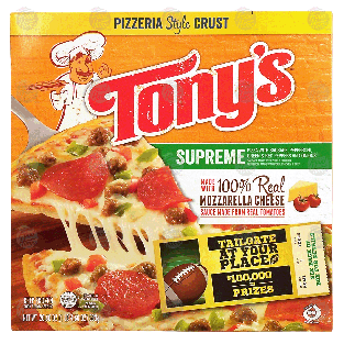 Tony's  supreme pizza with sausage, pepperoni, green & red pepp20.6-oz