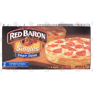 Red Baron Singles deep dish pepperoni pizzas, 2 pack 11.2-oz