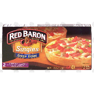 Red Baron Singles deep dish, supreme pizzas with sausage, peppe11.5-oz