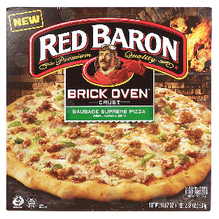 Red Baron Brick Oven Crust sausage supreme pizza with sausage,18.87-oz