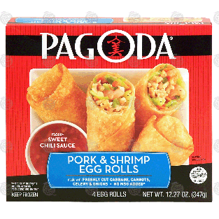 Pagoda  pork & shrimp egg rolls made w/freshly cut cabbage, ca12.27-oz