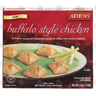 Athens  buffalo style chicken; chicken, spicy sauce and a blend of6-oz