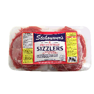 Stehouwer's  6 beef sizzlers, seasoned beef pattie between slices16-oz