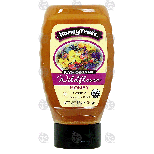 Honey Tree's  wildflower honey, raw organic  12oz