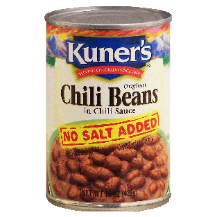 Kuner's  chili beans in chili sauce, no salt added  15oz