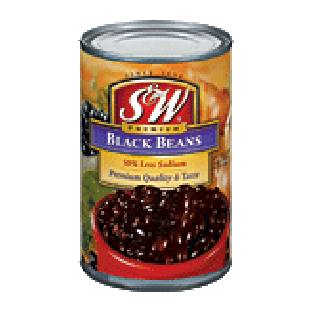 S&W  black beans, 50% less sodium  15oz