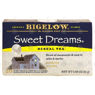 Bigelow Herb Tea Bags Sweet Dreams All Natural Caffeine Free 20-ct