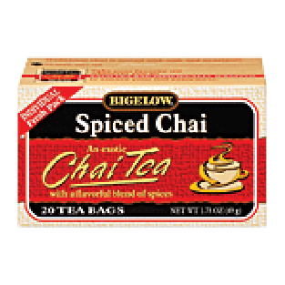 Bigelow  spiced chai tea, 20-bags 1.73oz