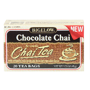 Bigelow  chocolate chai tea, 20-bags 1.73oz