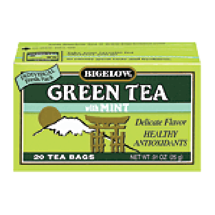 Bigelow Green Tea Bags Green Tea w/Mint 20ct