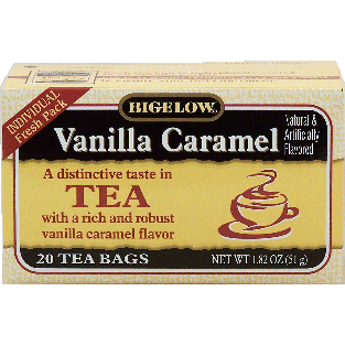 Bigelow Blend Tea Bags Vanilla Caramel 20ct