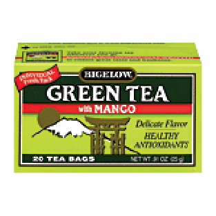 Bigelow  green tea with mango, 20-bags 0.91oz