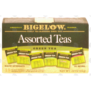 Bigelow  six assorted green teas, 18-bags 0.89-oz