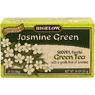 Bigelow Green Tea Bags Jasmine Green All Natural 20ct