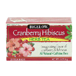 Bigelow  cranberry hibiscus herb tea, 20-bags 1.55oz