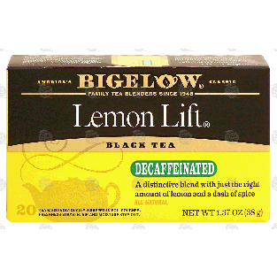 Bigelow Lemon Lift all natural decaffeinated black tea 20-ct